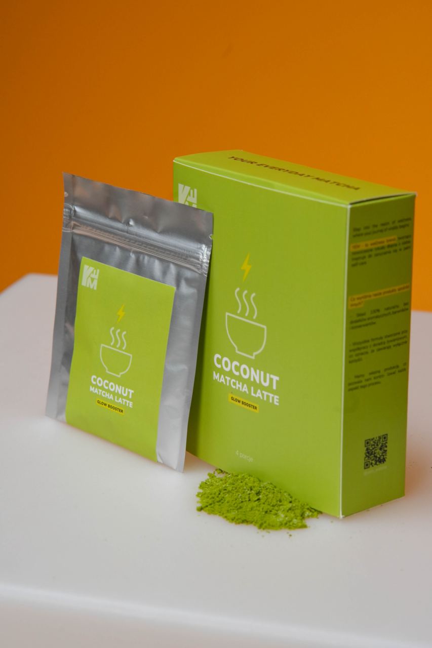 Set Kokosnuss Matcha Latte kleine und große Packung 304g