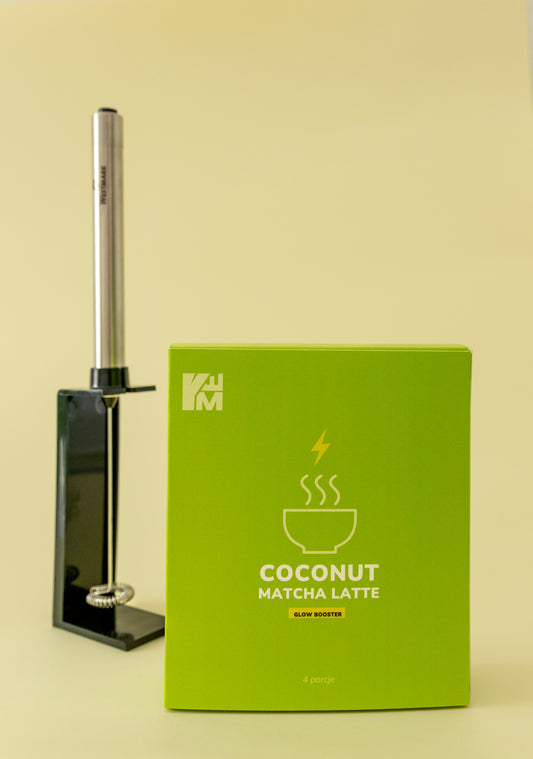 Set Milchaufschäumer + Kokosnuss Matcha Latte 76g